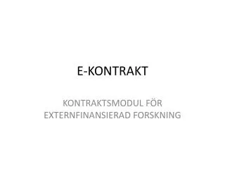 e kontrakt