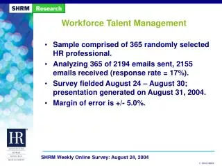 Workforce Talent Management