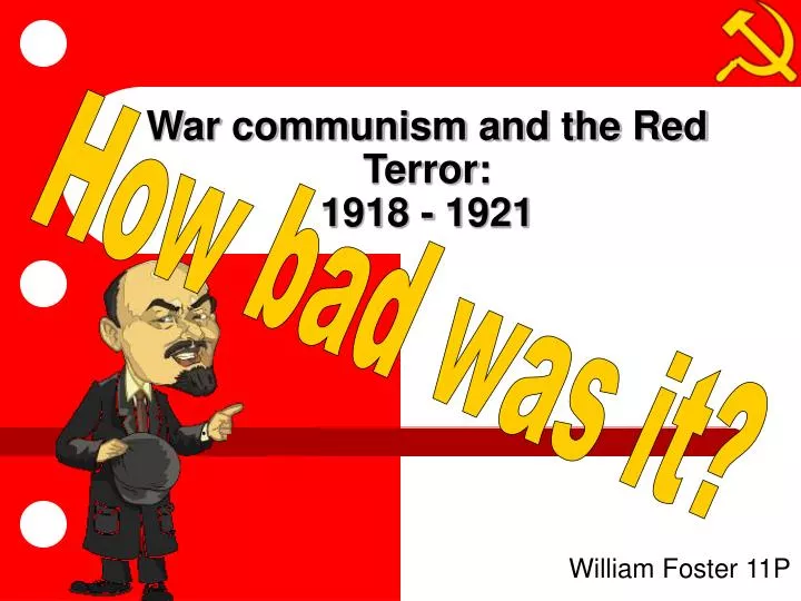 war communism and the red terror 1918 1921