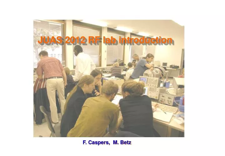 juas 2012 rf lab introduction