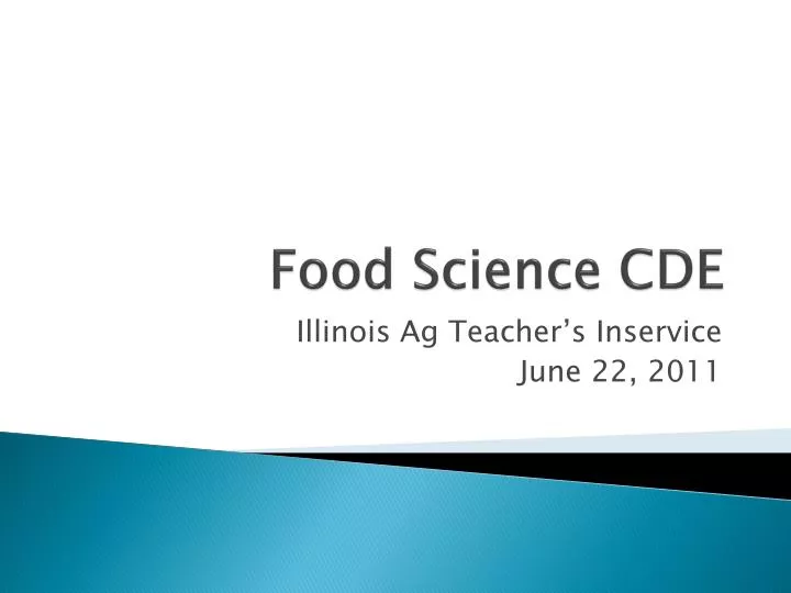 food science cde