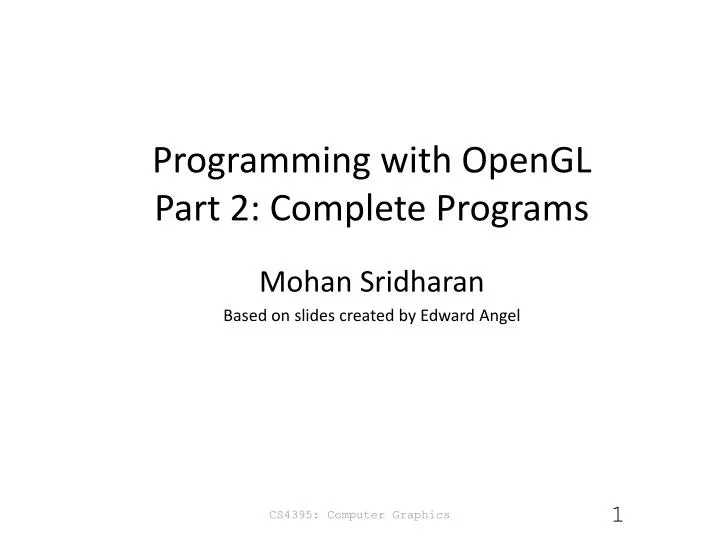 programming with opengl part 2 complete programs