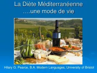 la di te m diterran enne une mode de vie