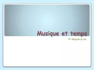 musique et temps