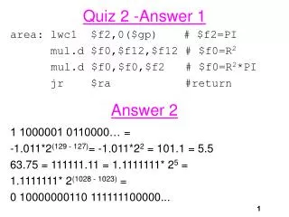 Quiz 2 -Answer 1