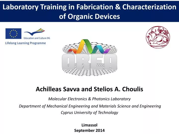 laboratory training in fabrication characterization of organic devices