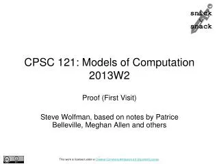 CPSC 121: Models of Computation 2013W2