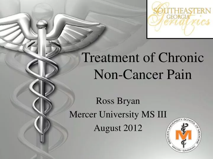 treatment of chronic non cancer pain