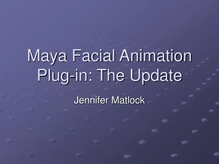 maya facial animation plug in the update