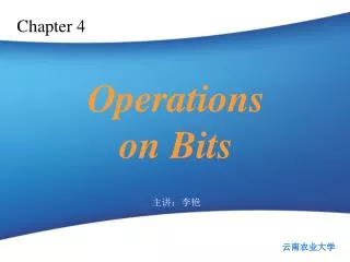 Operations on Bits