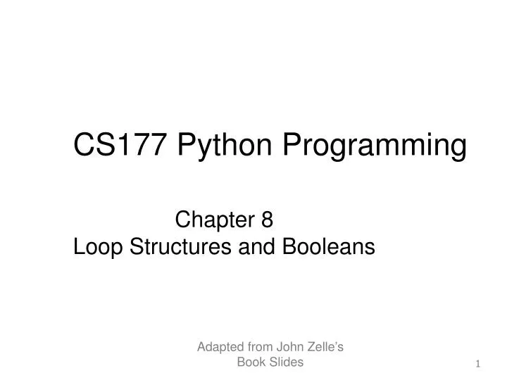 cs177 python programming