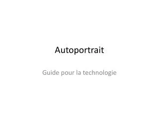 autoportrait
