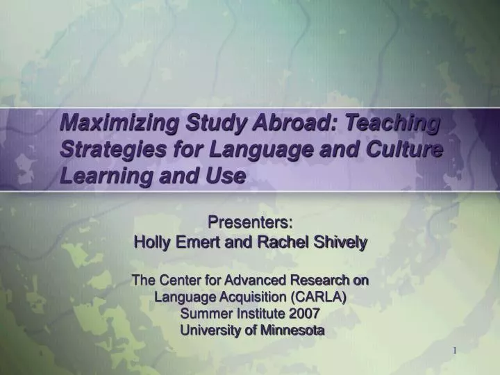 maximizing study abroad teaching strategies for language and culture learning and use