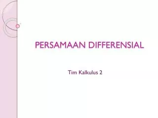 persamaan differensial