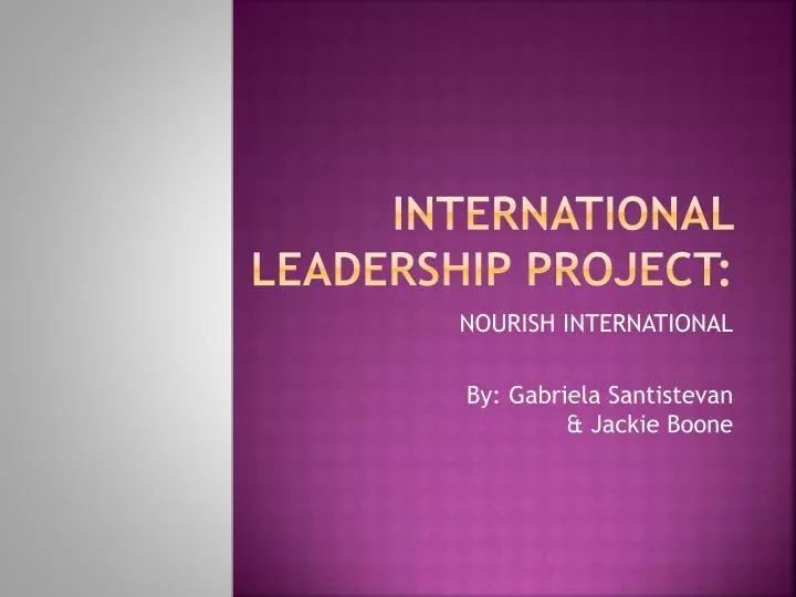 international leadership project