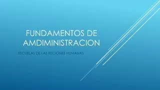 fundamentos de amdiministracion