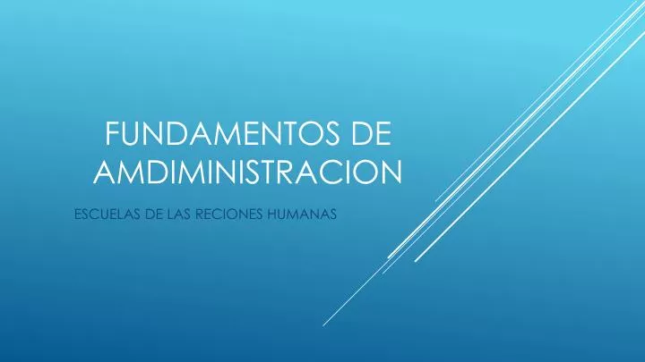 fundamentos de amdiministracion