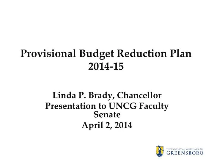 provisional budget reduction plan 2014 15