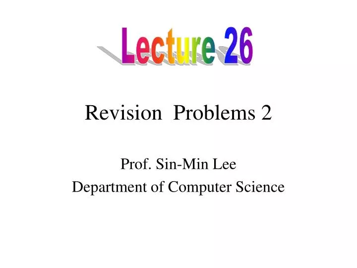 revision problems 2