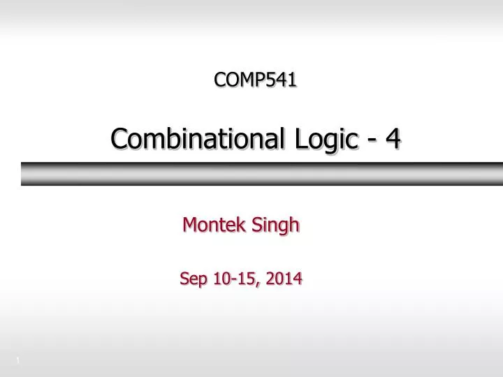 comp541 combinational logic 4
