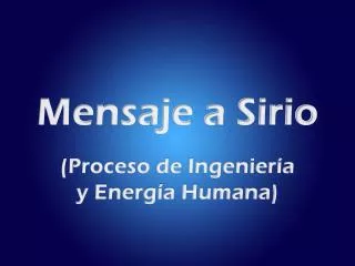 mensaje a sirio