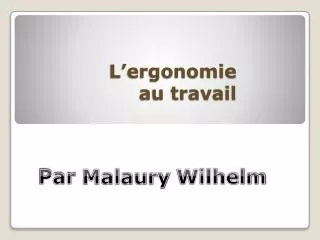 l ergonomie au travail