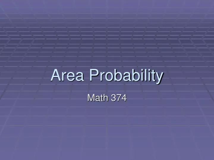 area probability