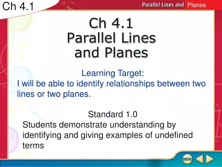ch 4 1 parallel lines and planes