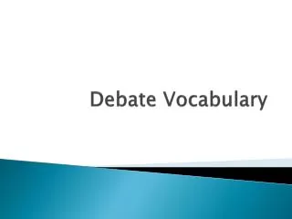 Debate Vocabulary