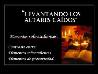 levantando los altares ca dos