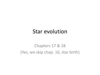 star evolution