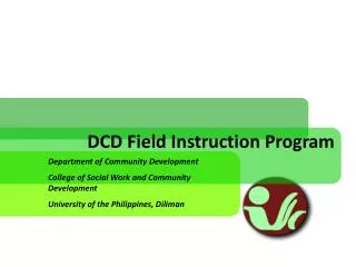 DCD Field Instruction Program
