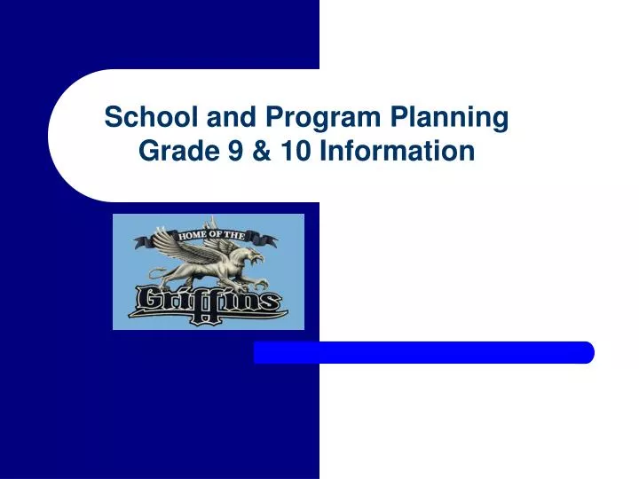 school and program planning grade 9 10 information