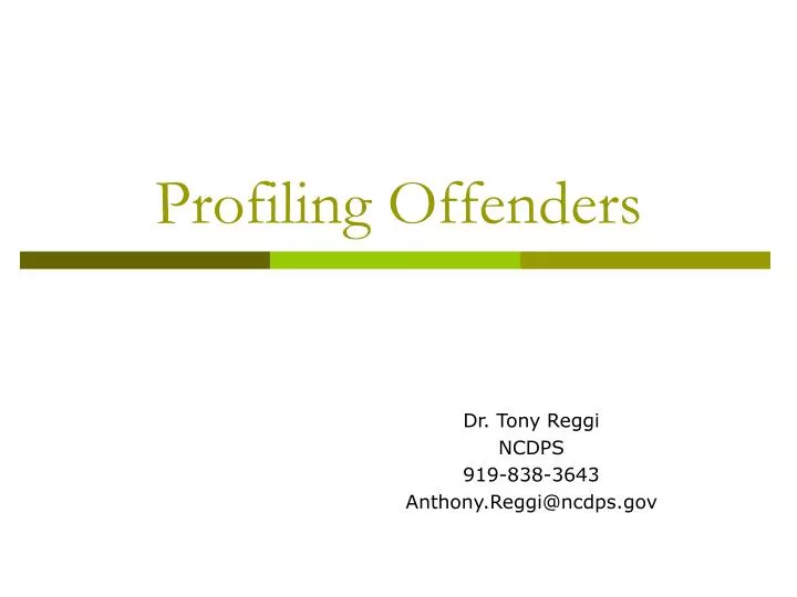 profiling offenders