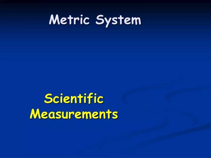 metric system