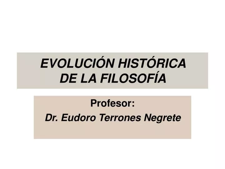 evoluci n hist rica de la filosof a