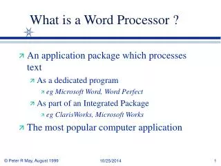 What is a Word Processor ?