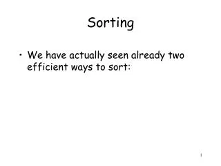 Sorting