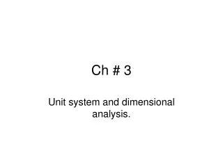 Ch # 3