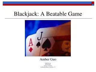 Blackjack: A Beatable Game