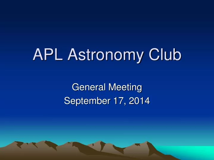 apl astronomy club