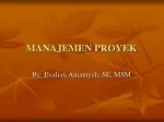 MANAJEMEN PROYEK - slide 1