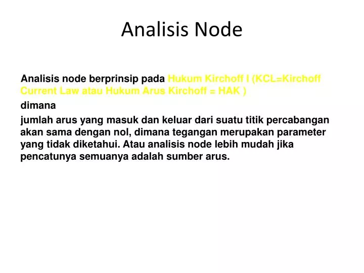 analisis node