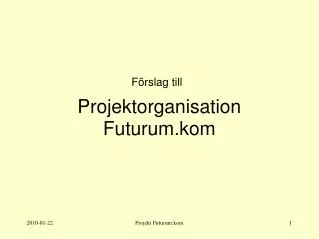 Projektorganisation Futurum.kom