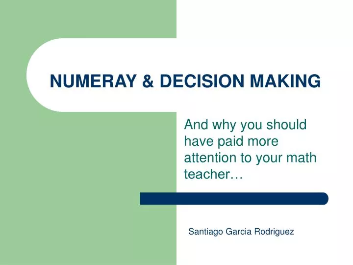 numeray decision making