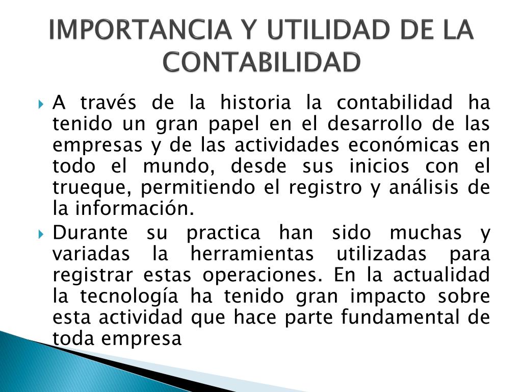 PPT - IMPORTANCIA Y UTILIDAD DE LA CONTABILIDAD PowerPoint Presentation ...