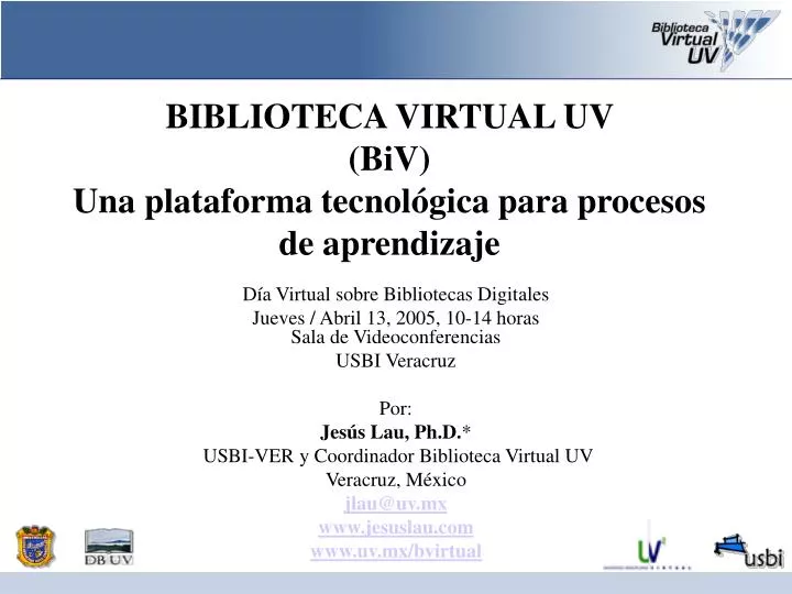 biblioteca virtual uv biv una plataforma tecnol gica para procesos de aprendizaje
