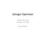 Selinger Optimizer - slide 1