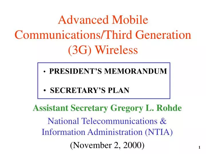 advanced mobile communications third generation 3g wireless