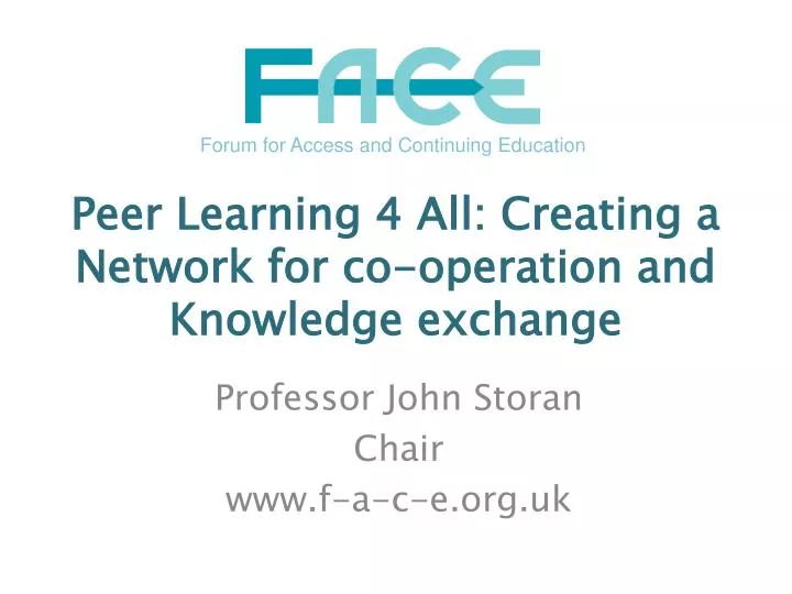 peer learning 4 all creating a network for co operation and knowledge exchange